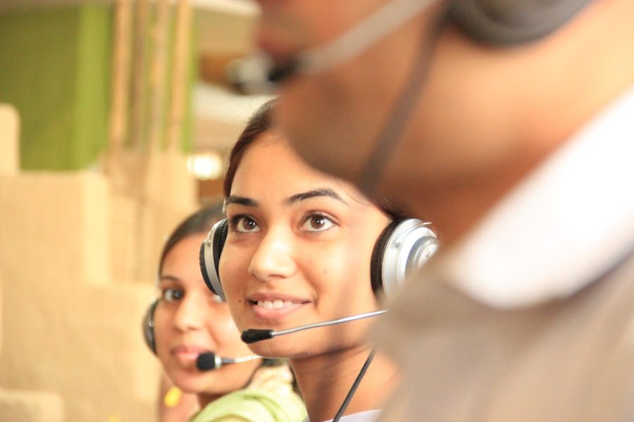 Revolution Resources agent taking a customer call